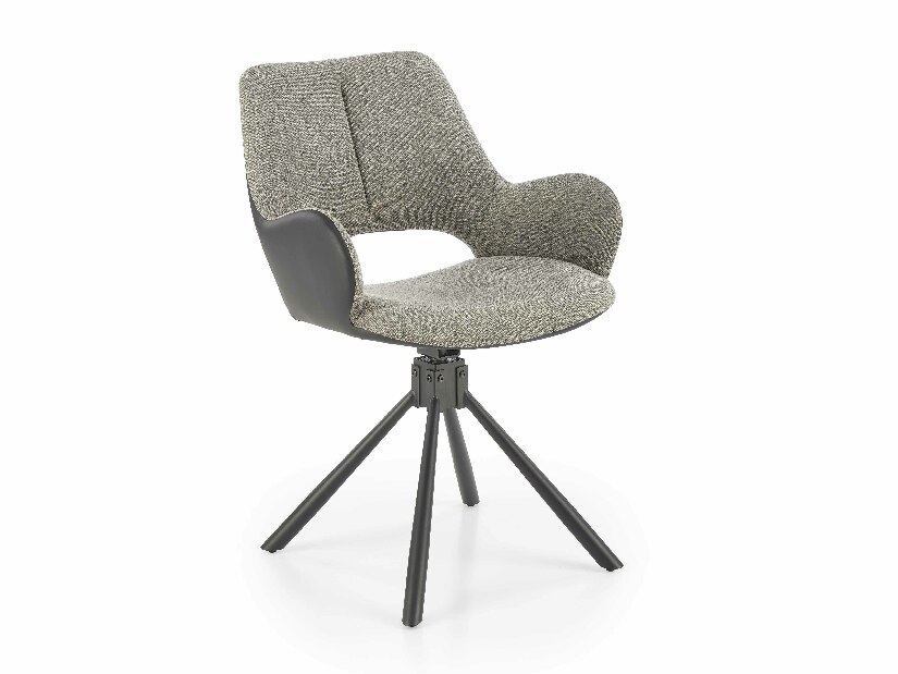 Jedálenská stolička Kiwo (čierna + sivá)