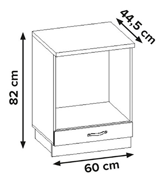 Horná kuchynská skrinka Abram AL11/D60P (buk + biela matná)