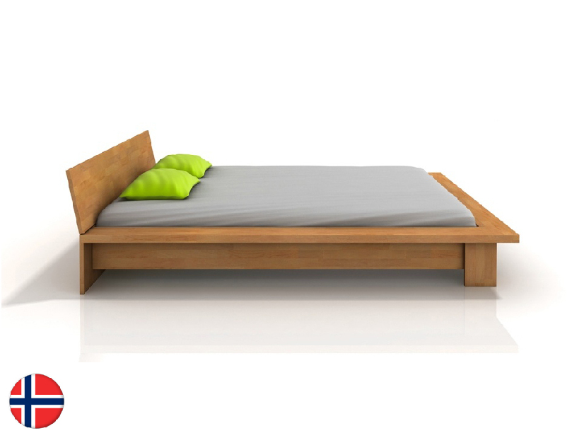 Manželská posteľ 180 cm Naturlig Boergund (buk)