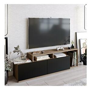 TV stolík/skrinka Neru (orech + čierna)