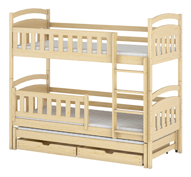 Detská posteľ 90 x 200 cm BLAIR (s roštom a úl. priestorom) (borovica)