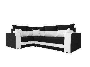 Rohová sedacia súprava Harmony Plus (čierna + biela) (L)