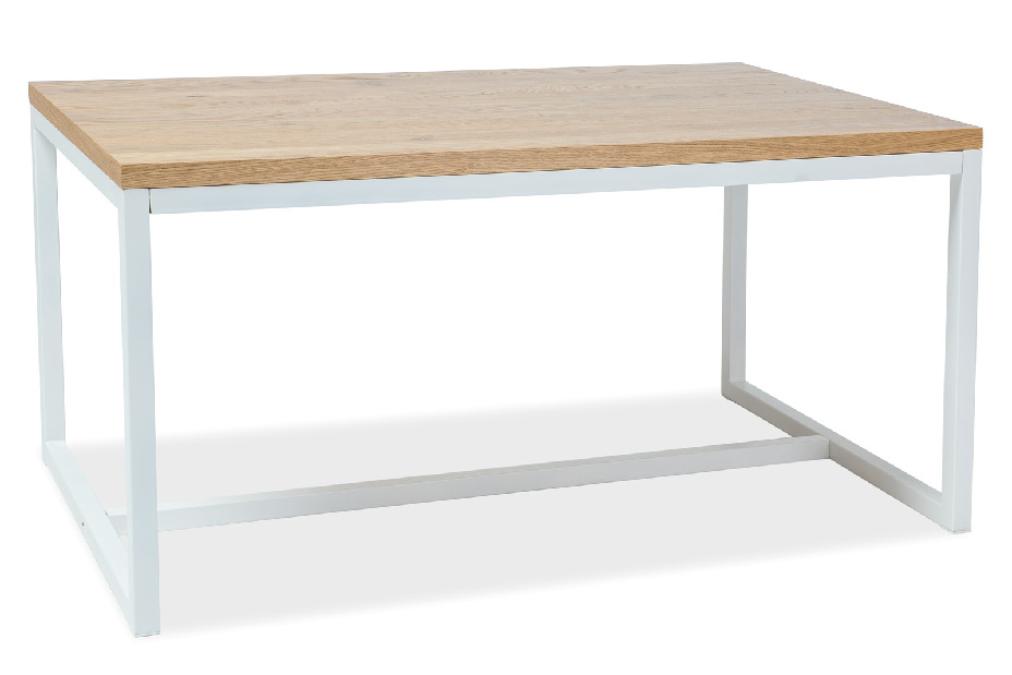 Jedálenský stôl Myndi A (masív) (dub + biela) (pre 4 osoby)