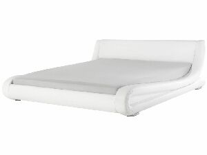 Manželská posteľ 180 cm AVENUE (s roštom) (biela)