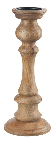 Svietnik Jolipa Vysoký na jednu sviečku Woody Hazelnut (15x15x40cm) (Hnedá)