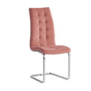 Jedálenská stolička Farando NEW (ružová + chróm)