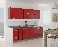 Kuchyňa Roslyn 260 cm (sivá + červená)