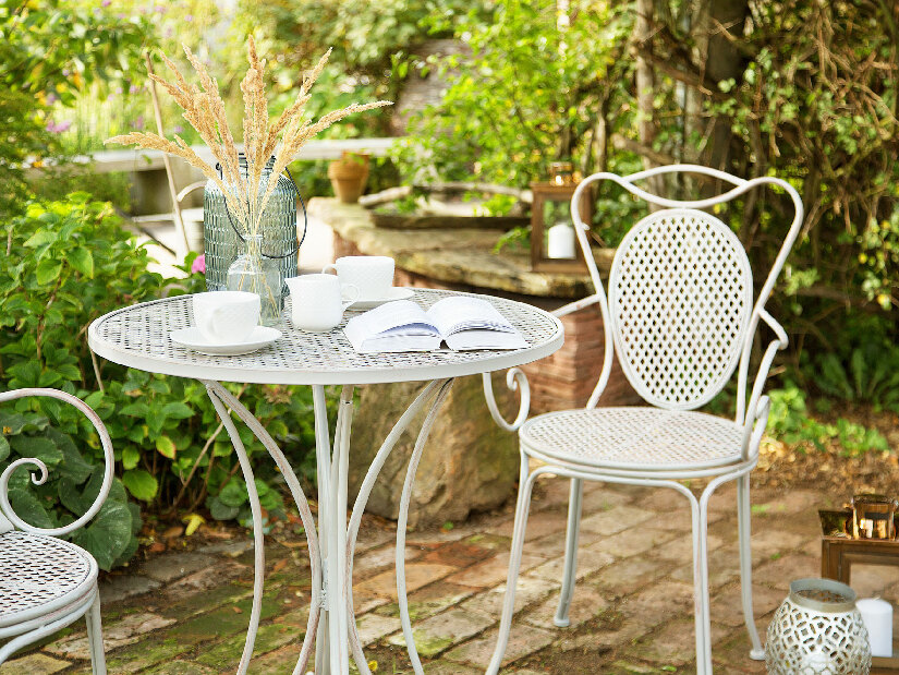 Záhradný stôl 71 cm CINQUE (kov) (sivá) (pre 4 osoby) *výpredaj