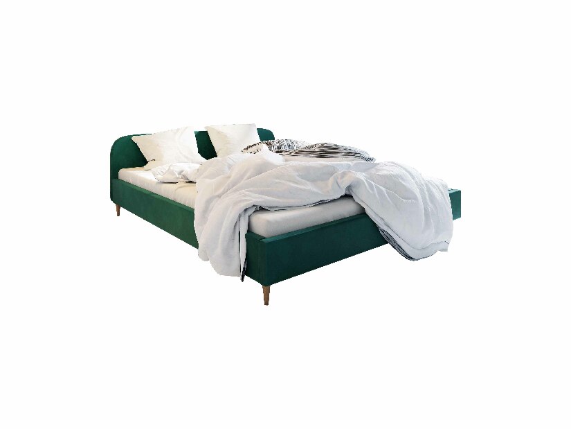 Manželská posteľ 180 cm Lon (tmavotyrkysová) (bez roštu a úložného priestoru)