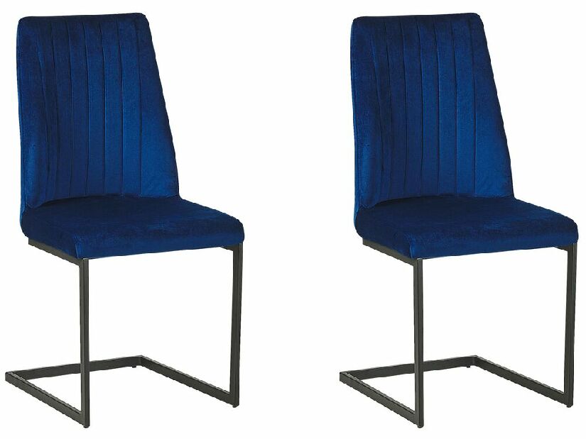 Set 2 ks. jedálenských stoličiek LANIVE (modrá)