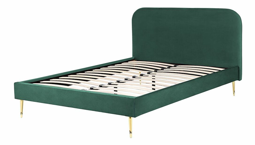 Manželská posteľ 140 cm Faris (zelená) (s roštom)