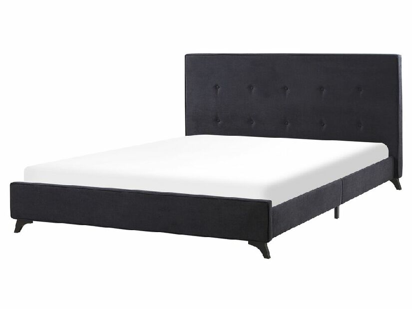 Manželská posteľ 160 cm AMBRE (s roštom) (čierna)