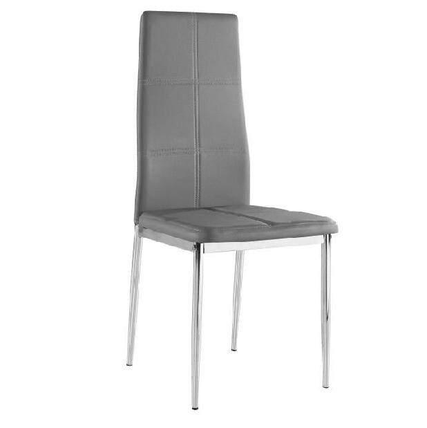 Jedálenská stolička Lera (tmavosivá + chróm) *výpredaj