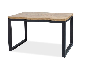 Jedálenský stôl Lindsey (dub + čierna) (pre 4 osoby)