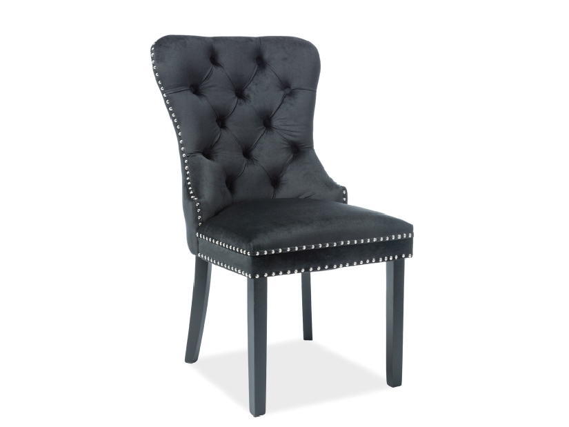 Jedálenská stolička Aurore Velvet (čierna) *bazár