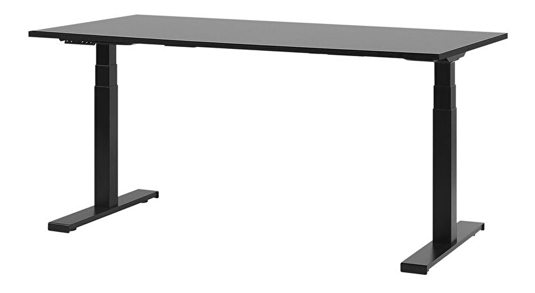 Písací stôl DESIRA II (160x72 cm) (čierna) (el. nastaviteľný)