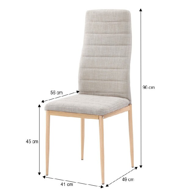Jedálenská stolička Toe nova (béžová + buk) *výpredaj