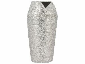 Váza AZEMMOUR 33 cm (sklolaminát) (strieborná)