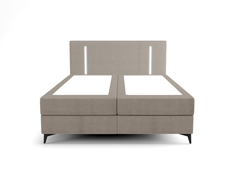 Jednolôžková posteľ 120 cm Ortega Comfort (hnedosivá) (s roštom a matracom, s úl. priestorom) (s LED osvetlením)