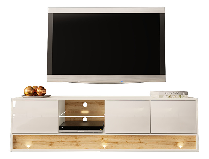TV stolík/skrinka Gallina 180 (biela)