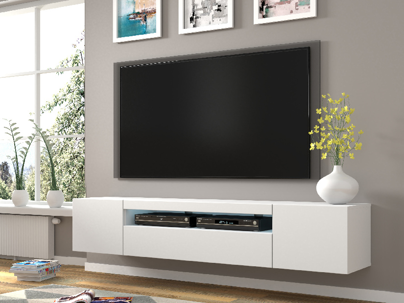 TV stolík/skrinka Aurora 200 (biela matná)