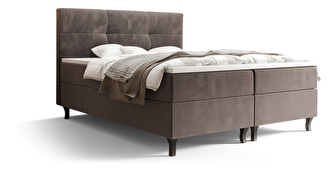 Manželská posteľ  Boxspring 140 cm Lumba Comfort (hnedá) (s matracom a úložným priestorom)