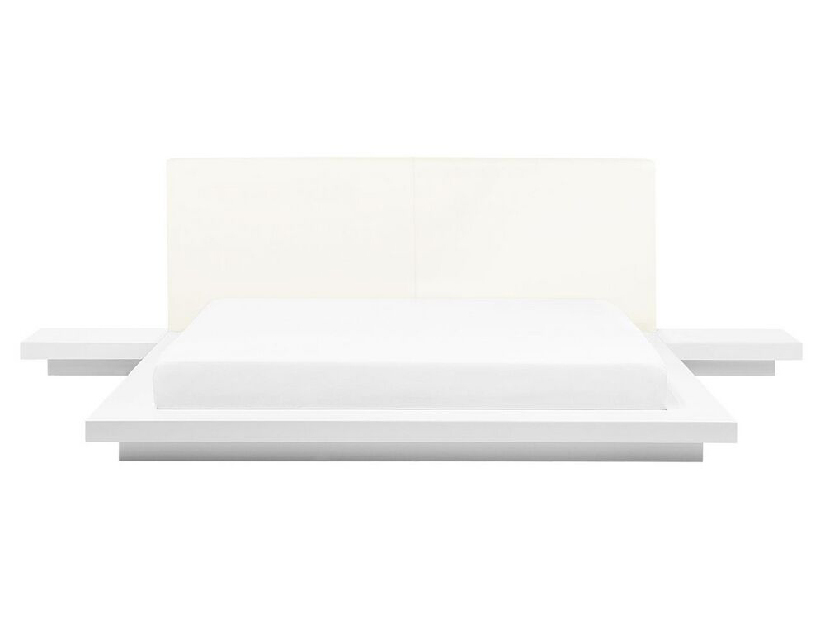 Manželská vodná posteľ 160 cm Zendaya (biela) (s matracom)