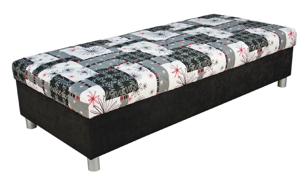 Jednolôžková posteľ (váľanda) 90 cm Blanár Inez (sivá) (s roštom a matracom)