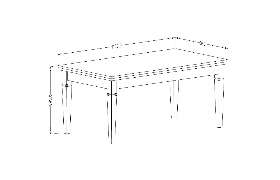Konferenčný stolík Elvina Typ 99 (tmavozelená + dub lefka)