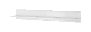 Polička 160 cm Tashia Typ 01 (biela + vysoký lesk biely)
