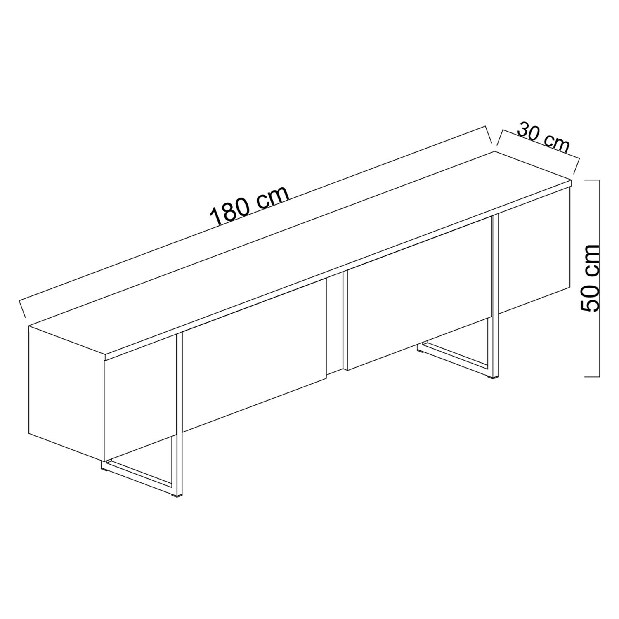 TV stolík/skrinka Luxi (orech)