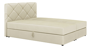 Manželská posteľ Boxspring 160x200 cm Karum Comfort (béžová) (s roštom a matracom)