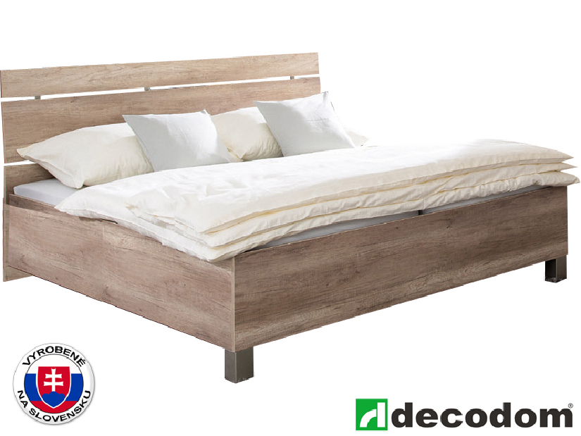 Manželská posteľ 180 cm Decodom Cassa 5 verzia senior dub canyon (s úl. priestorom)