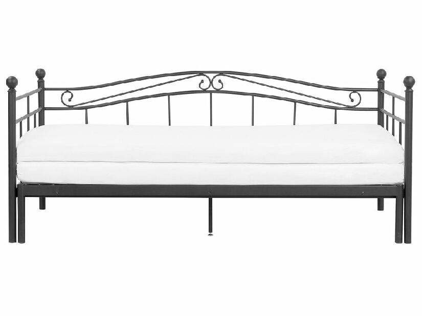 Rozkladacia posteľ 80 cm TULO (čierna) (s roštom)