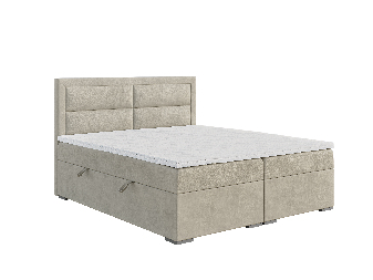 Jednolôžková posteľ Boxspring 120 cm Menorra (svetlobéžová) (s matracom a úl. priestorom)