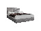 Manželská posteľ  Boxspring 160 cm Porto (sivá) (s matracom a úložným priestorom)