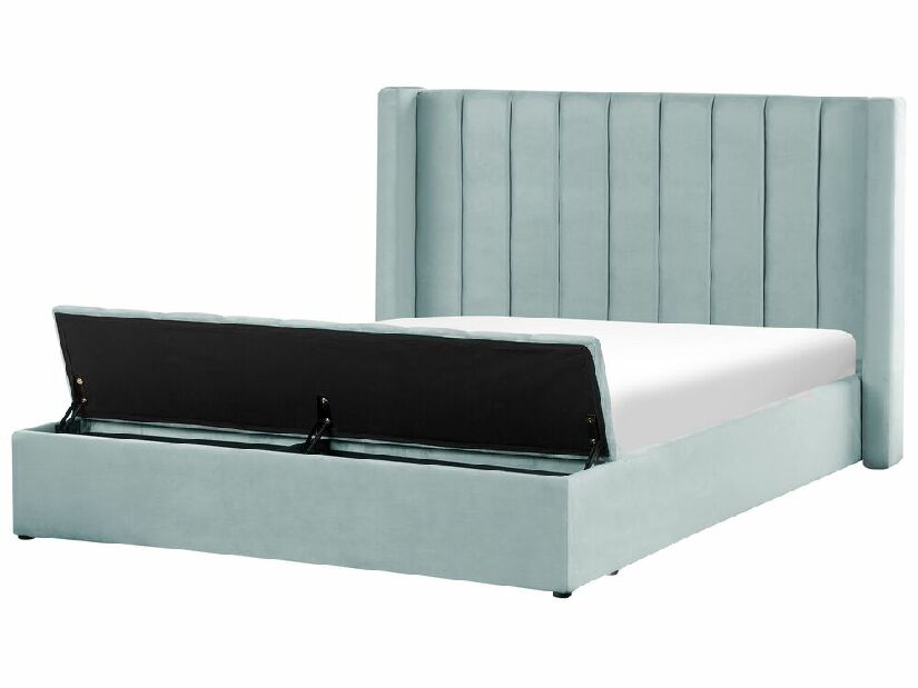 Manželská posteľ 180 cm Noya (mätová) (s roštom) (s úl. priestorom)