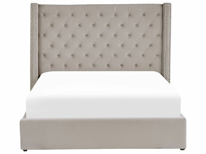 Manželská posteľ 160 cm Lubbka (sivá) (s roštom) (s úl. priestorom)
