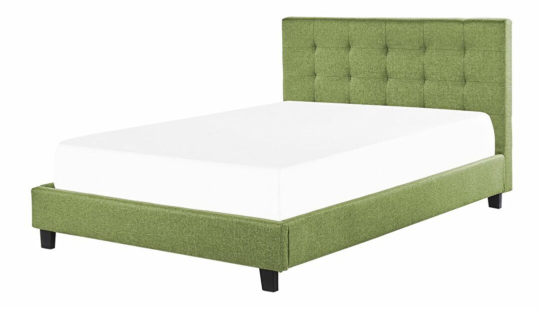 Manželská posteľ 180 cm Rhiannon (zelená) (s roštom)