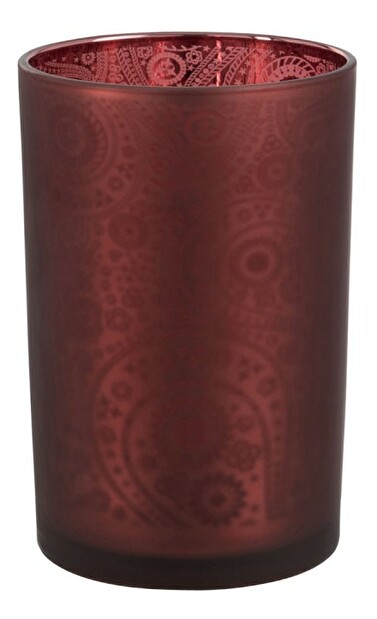 Svietnik Jolipa Na čajovú sviečku Exquisite Sapphire (12x12x18cm) (Červená)