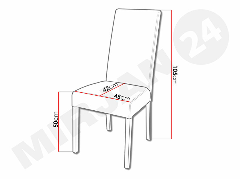 Jedálenská stolička JK2 (orech + červená) *výpredaj