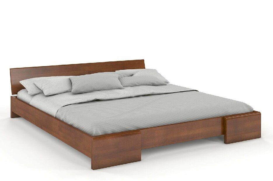 Manželská posteľ 200 cm Naturlig Blomst (buk) (s roštom)