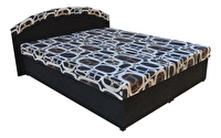 Manželská posteľ 160 cm Pandora (čierna) (s matracmi) *výpredaj