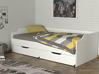Jednolôžková posteľ 90 cm Yukka (biela)