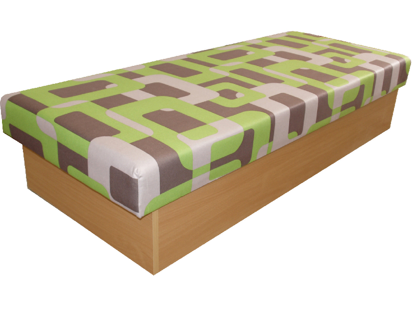 Jednolôžková posteľ (váľanda) 80 cm Benab Roger (Gusto Zelené) (s matracom)