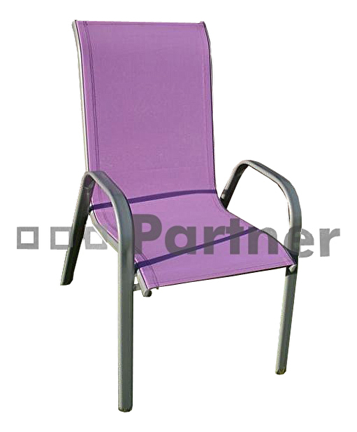 Záhradná stolička Gloria fialová (kov)