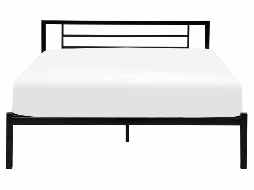 Manželská posteľ 160 cm CONNET (s roštom) (čierna)