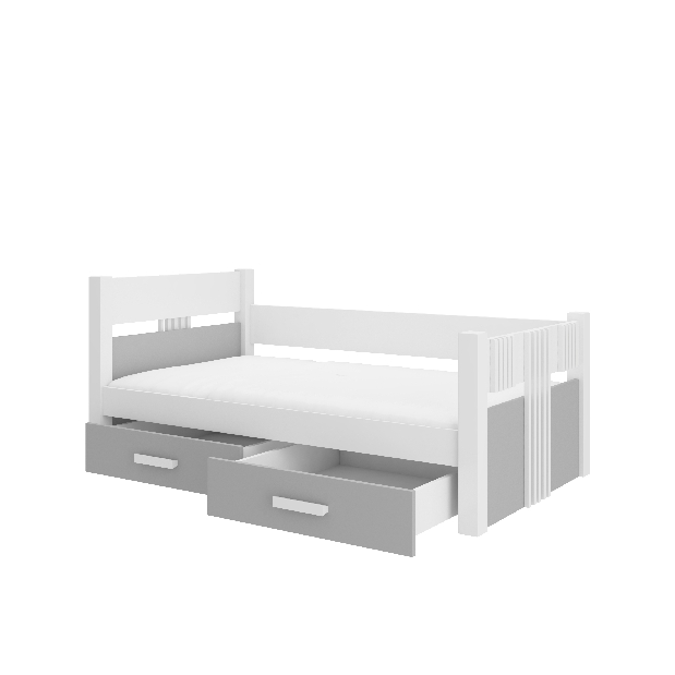 Detská posteľ 180x80 cm Buppi (sivá)