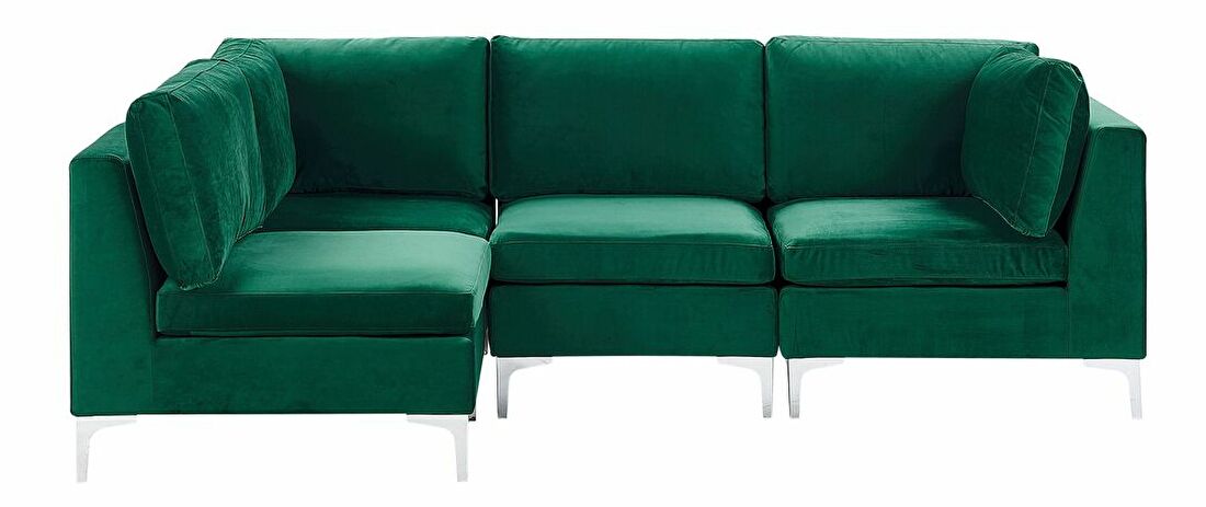 Rohová sedačka EVENA (zelená) (pre 4 osoby) (L)