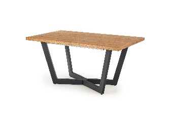 Jedálenský stôl Masya (dub svetlý + čierna) (pre 6 až 8 osôb)
